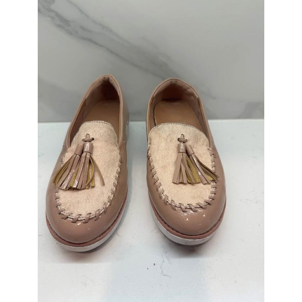 Fitflop Women’s Size 5 Paige Taupe Faux Pony Moccasin Loafer Shoes - Picture 2 of 5
